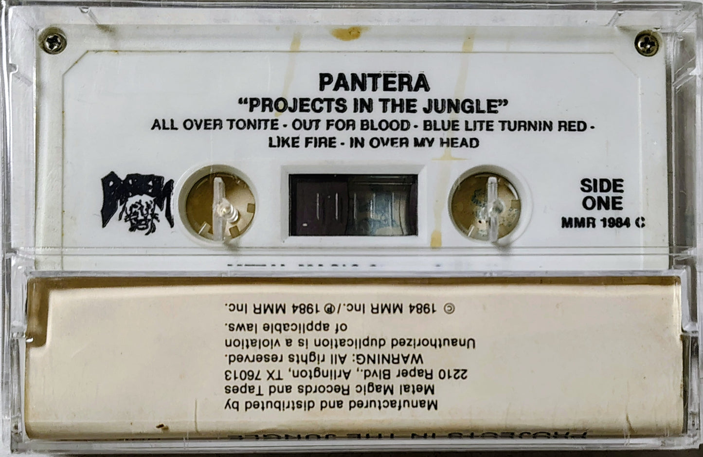 Pantera - "Projects in the Jungle" - CASSETTE TAPE VG/G+ [Consignment]