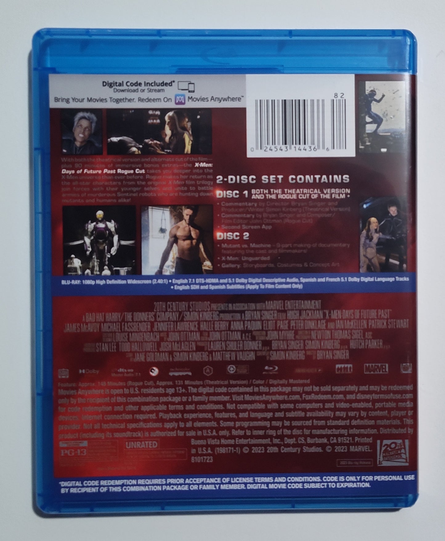 "X-Men: Days Of Future Past (The Rogue Cut)" - BLU-RAY NM/NM