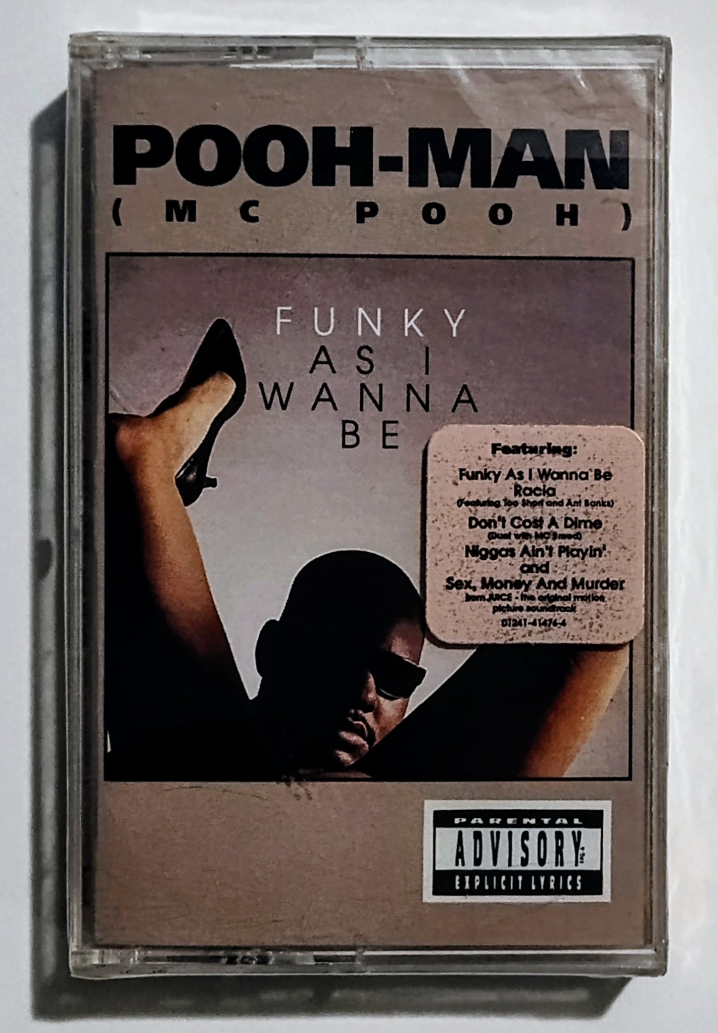 Pooh-Man (M C. Pooh) - "Funky As I Wanna Be" - CASSETTE TAPE NM/M (Sealed; tear in cellophane on back)