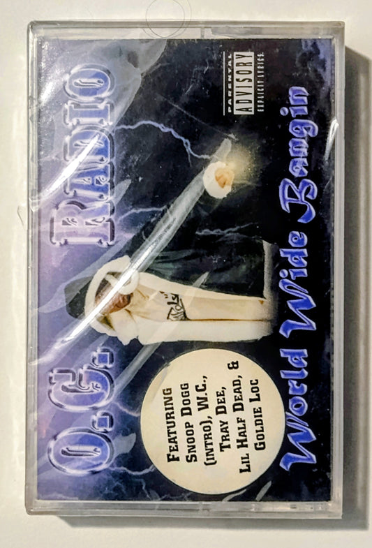 O.G. Radio - "World Wide Bangin'" - CASSETTE TAPE NM/M (Sealed; tiny tear in seal; bent hype sticker)