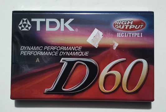 TDK D60 Blank Cassette Tape (Sealed)
