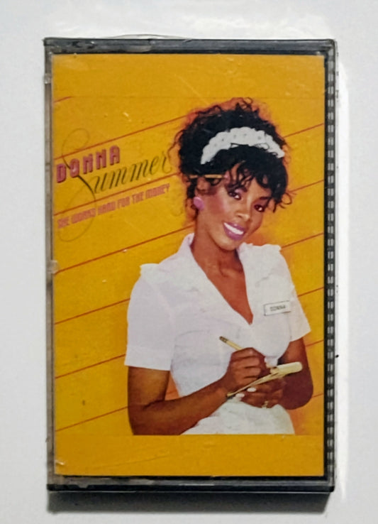 Donna Summer - "She Works Hard For The Money" - CASSETTE TAPE (DOLBY) NM/M (Sealed; drill hole thru spine)