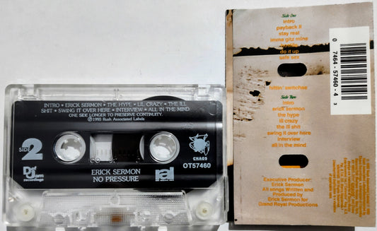 Eric Sermon - “No Pressure” - CASSETTE TAPE VG/VG+