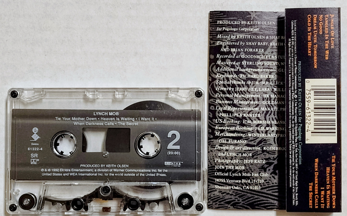 Lynch Mob - “Lynch Mob” - CASSETTE TAPE VG+/VG