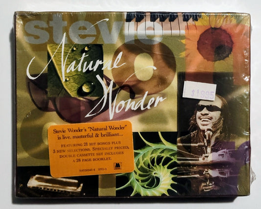 Stevie Wonder - "Natural Wonder-Live In Concert" - CASSETTE TAPE (2x) NM/M (Sealed; small tears in cellophane)