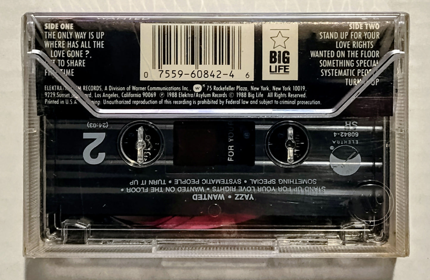 Yazz - “Wanted” - CASSETTE TAPE NM/M (Sealed with hype sticker; Small crack in cover of case)