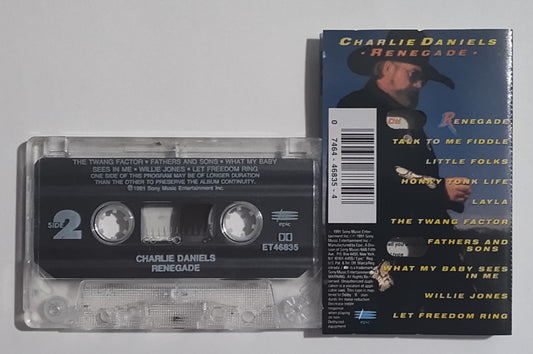 Charlie Daniels - "Renegade" - CASSETTE TAPE (DOLBY)VG+/NM