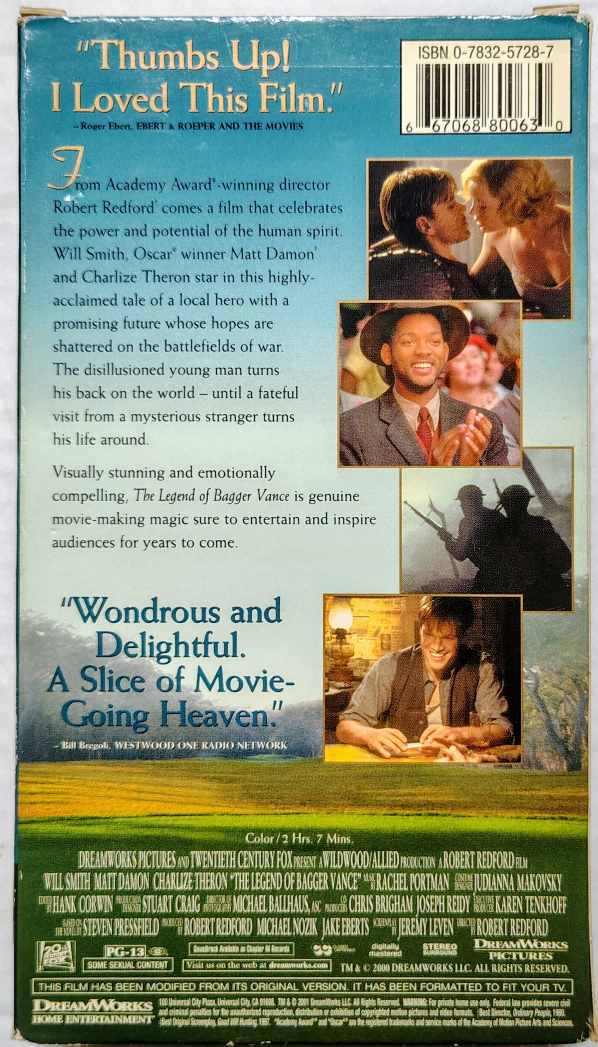 The Legend Of Bagger Vance - VHS (*Not Graded; see notes/photos)