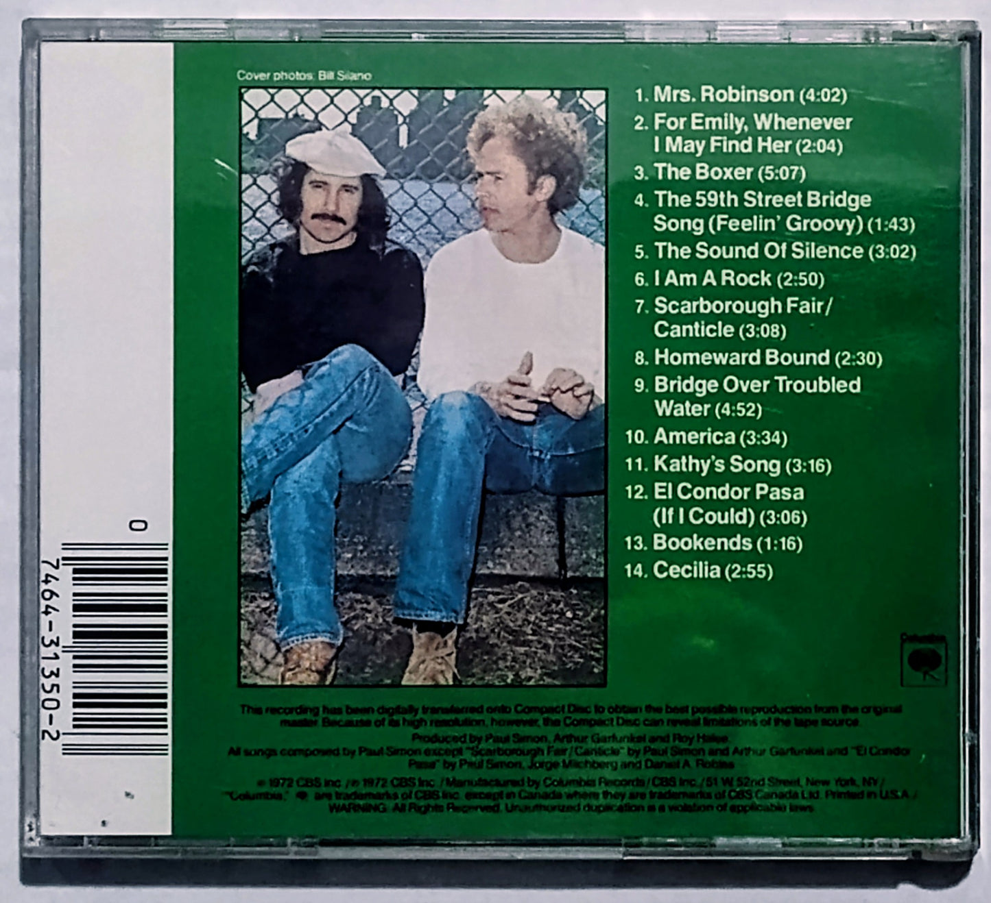 Simon And Garfunkel - “Greatest Hits” - COMPACT DISC VG/G+