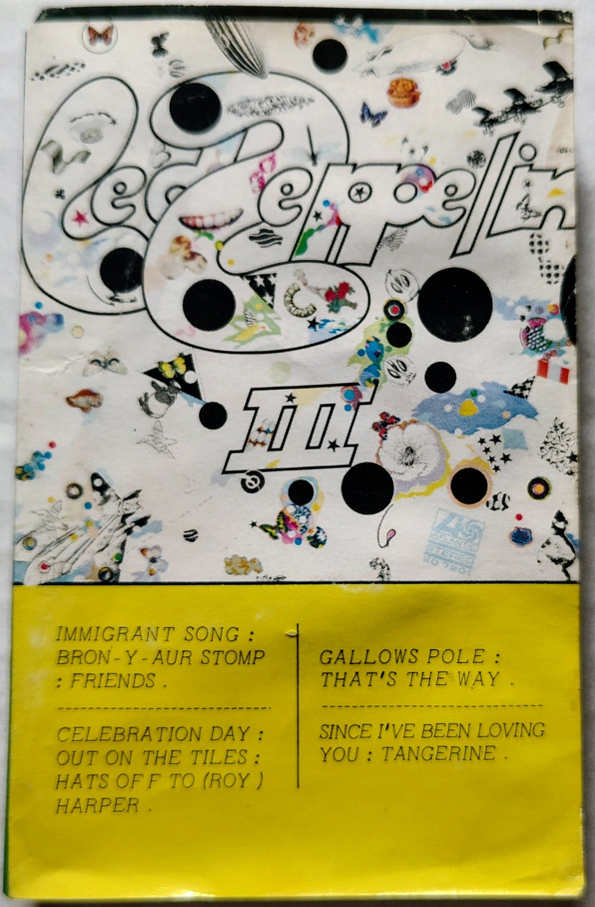 Led Zeppelin - "Led Zeppelin III" - CASSETTE TAPE (Canada) G/G+ (Plays killer!!!)