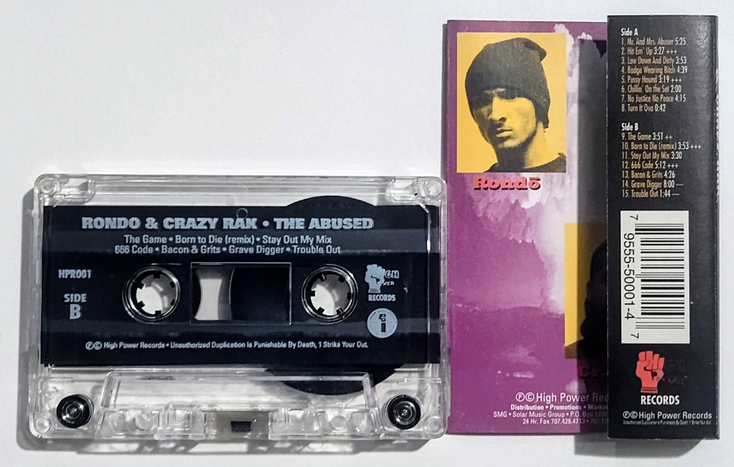 Rondō & Crazy Rak - "The Abused" - CASSETTE TAPE VG+/VG+