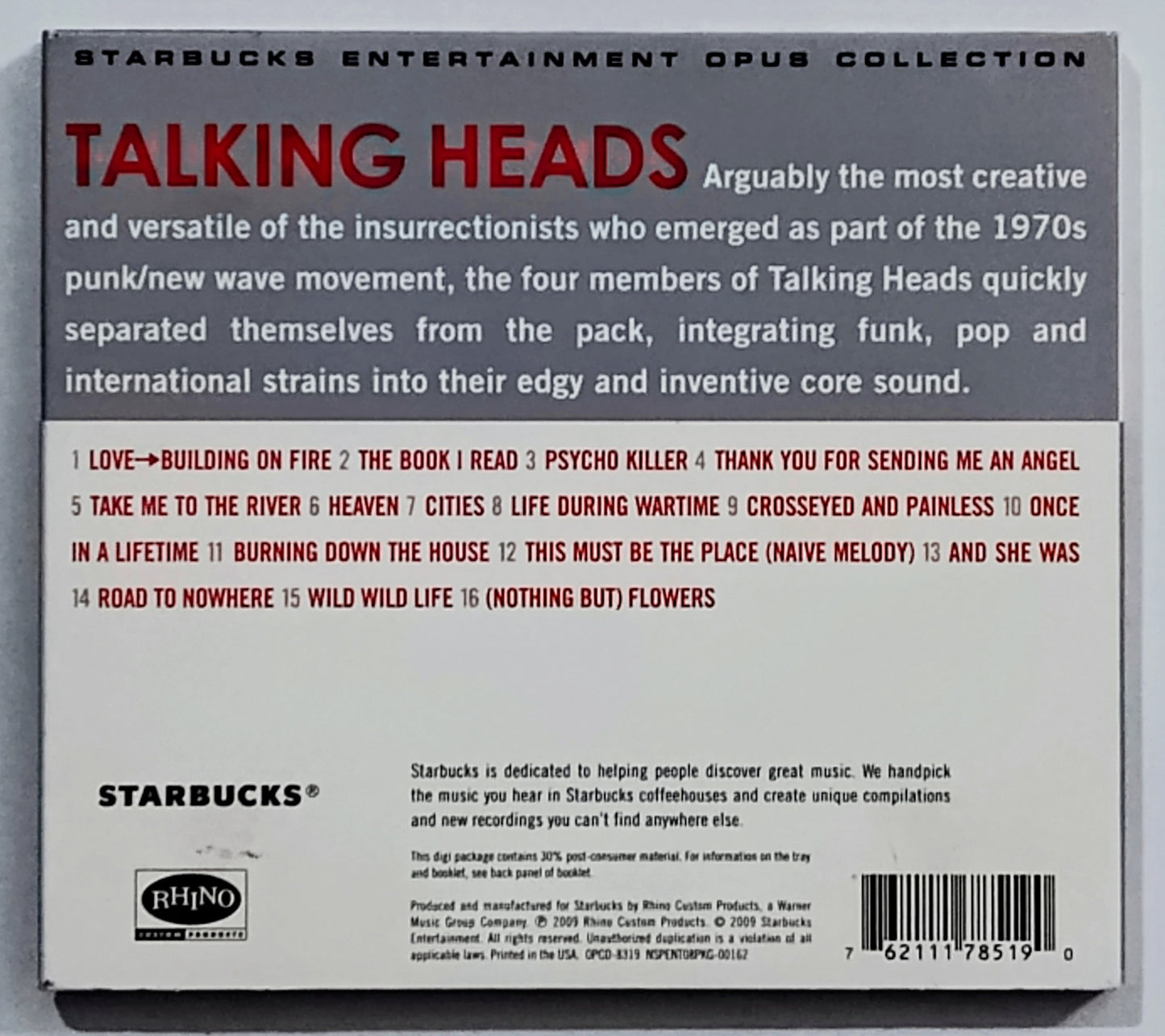 Talking Heads - “Same As It Ever Was (Starbucks Compilation)” - COMPACT DISC VG+/VG