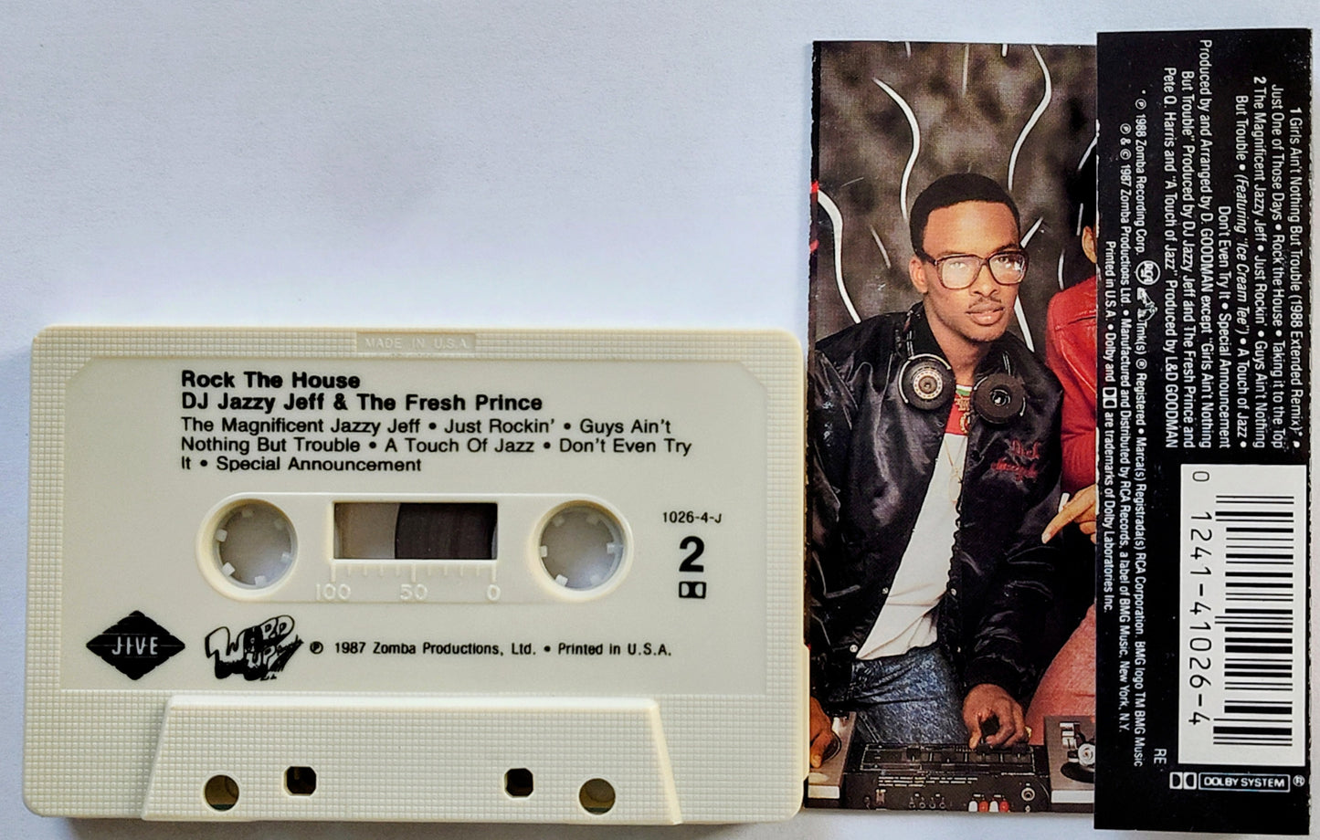 DJ Jazzy Jeff And The Fresh Prince - "Rock The House" - CASSETTE TAPE VG+/VG+ [Philadelphia, PA]