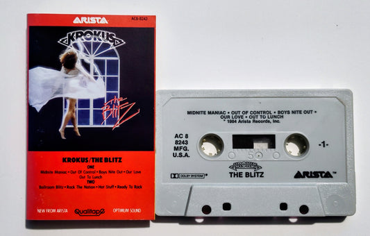 Krokus - "The Blitz " - CASSETTE TAPE (DOLBY) VG/VG+ (Lightstruck spine)