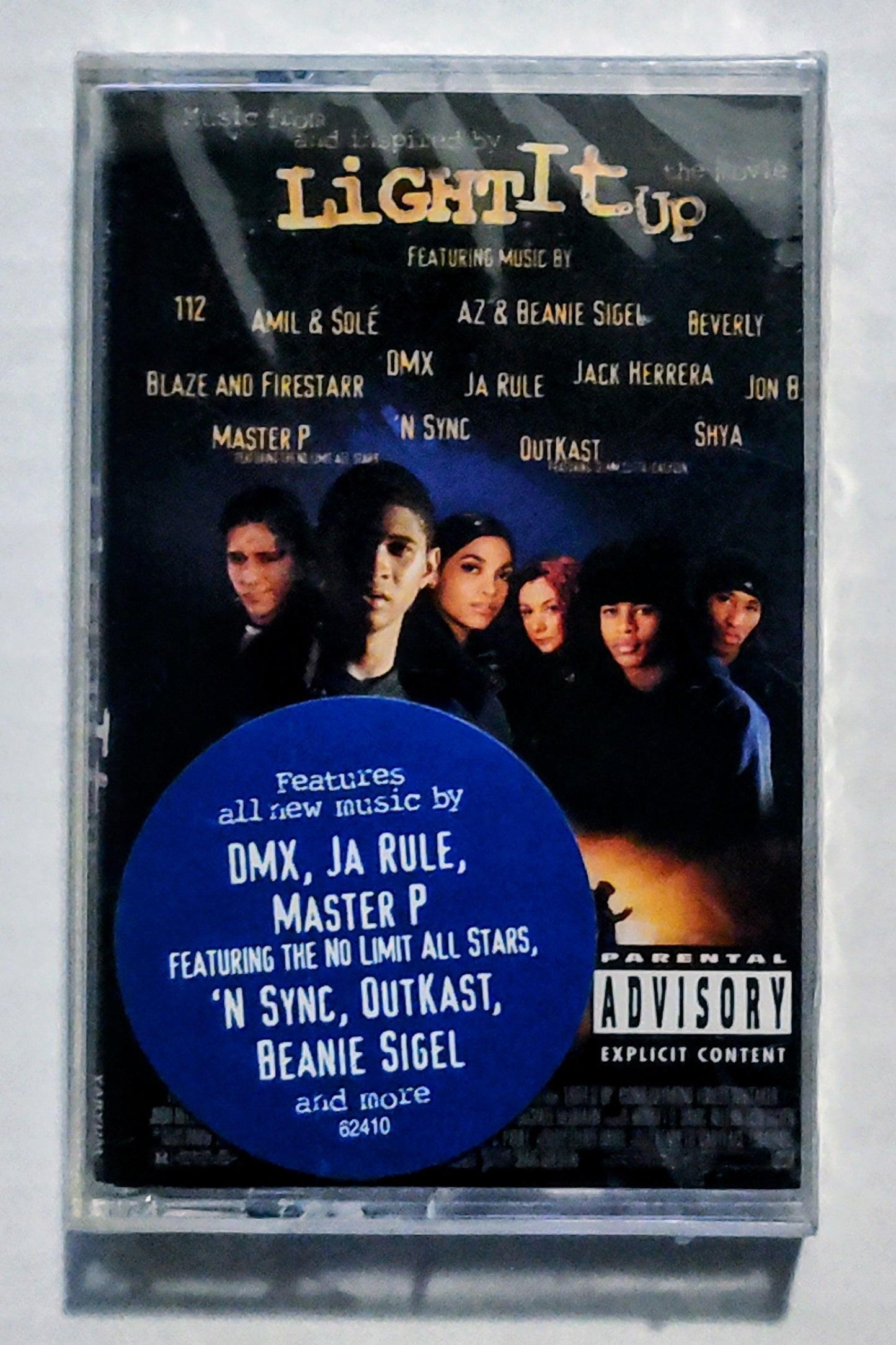 Various Artists - “Light It Up Soundtrack” - CASSETTE TAPE NM/M (Sealed with hype sticker; tiny tear in cellophane; small crack in back of case)