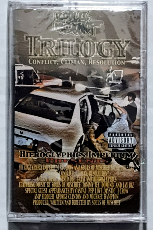 Souls Of Mischief - "Trilogy: Conflict, Climax, Resolution" - CASSETTE TAPE NM/M (Sealed; slightly torn cellophane/ loose seal)