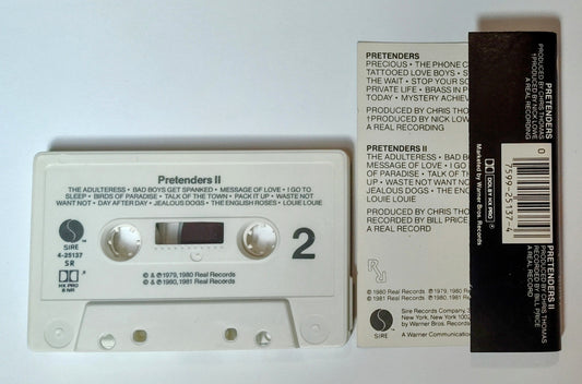 Pretenders - "Pretenders 1 & Pretenders 2" Two-On-One - CASSETTE TAPE (SR; DOLBY) VG+/VG+