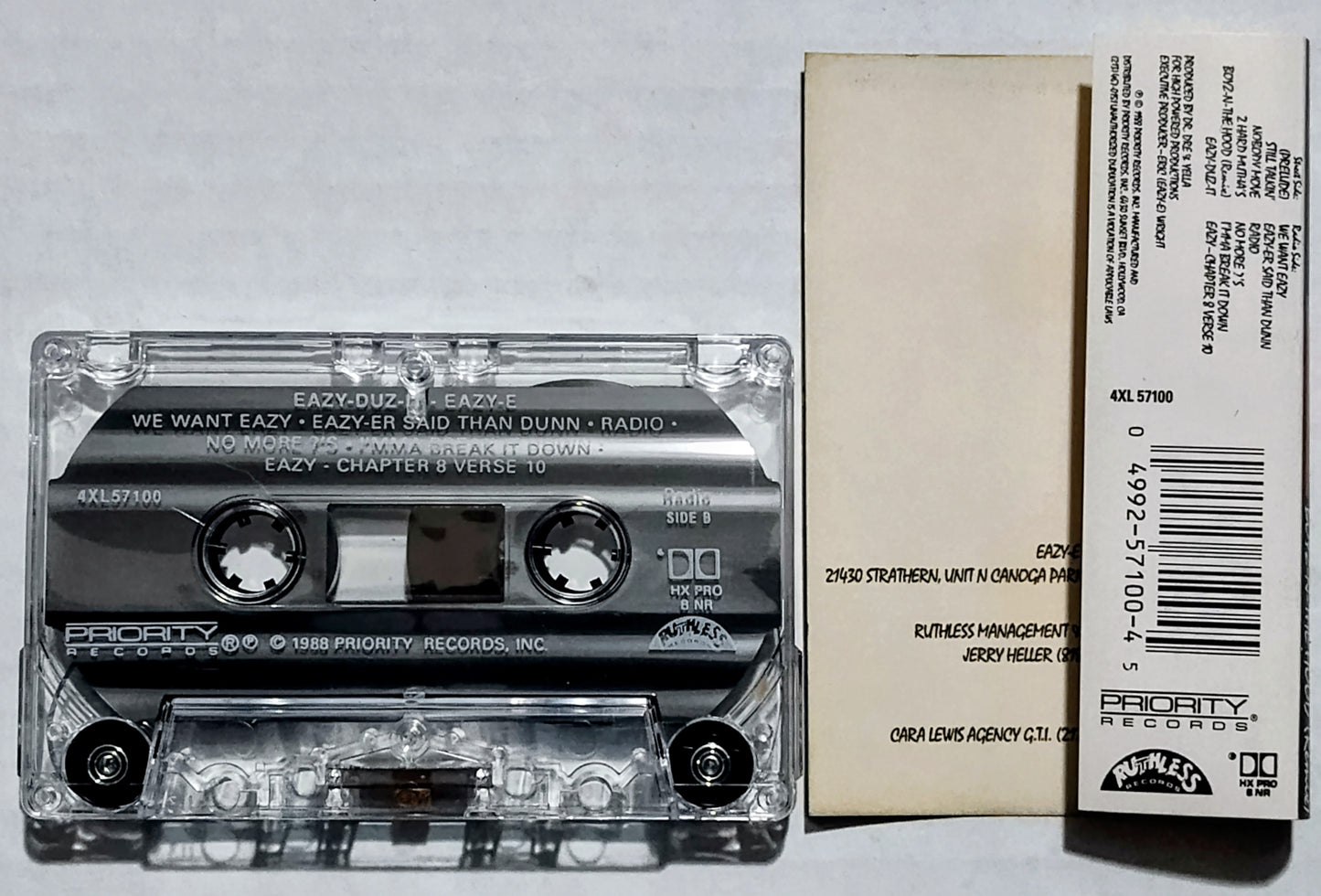 Eazy-E - “Eazy-Duz-It” - CASSETTE TAPE VG+/VG+