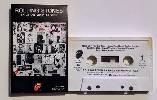 Rolling Stones - "Exile On Main Street" - CASSETTE TAPE (SR) VG+/VG (Shell discoloration; does not affect play)