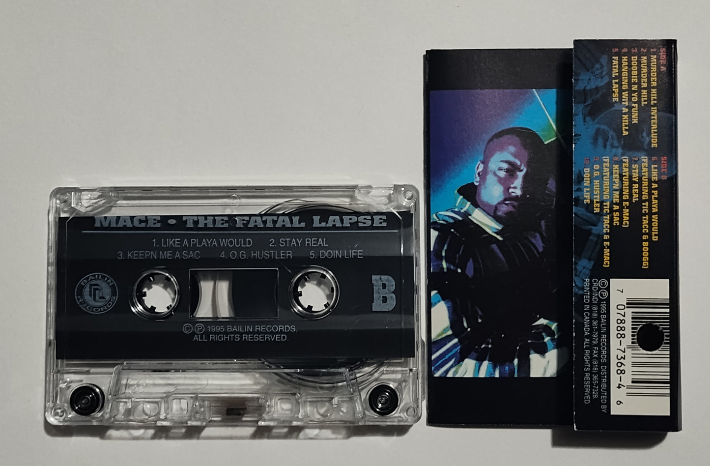 Mase - "The Fatal Lapse" - CASSETTE TAPE VG+/VG+ (Hole punch bar code)