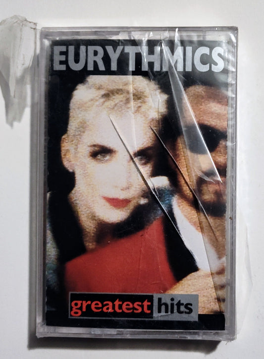 Eurythmics - "Greatest Hits" - CASSETTE TAPE (BMG) VG+/M (Sealed; badly broken seal; cracked case)