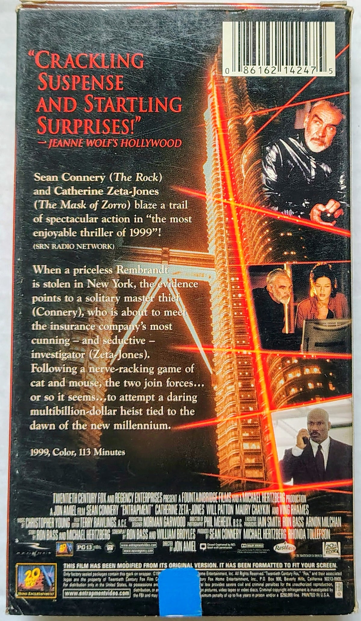 Entrapment - VHS (*Not Graded; see notes/photos)