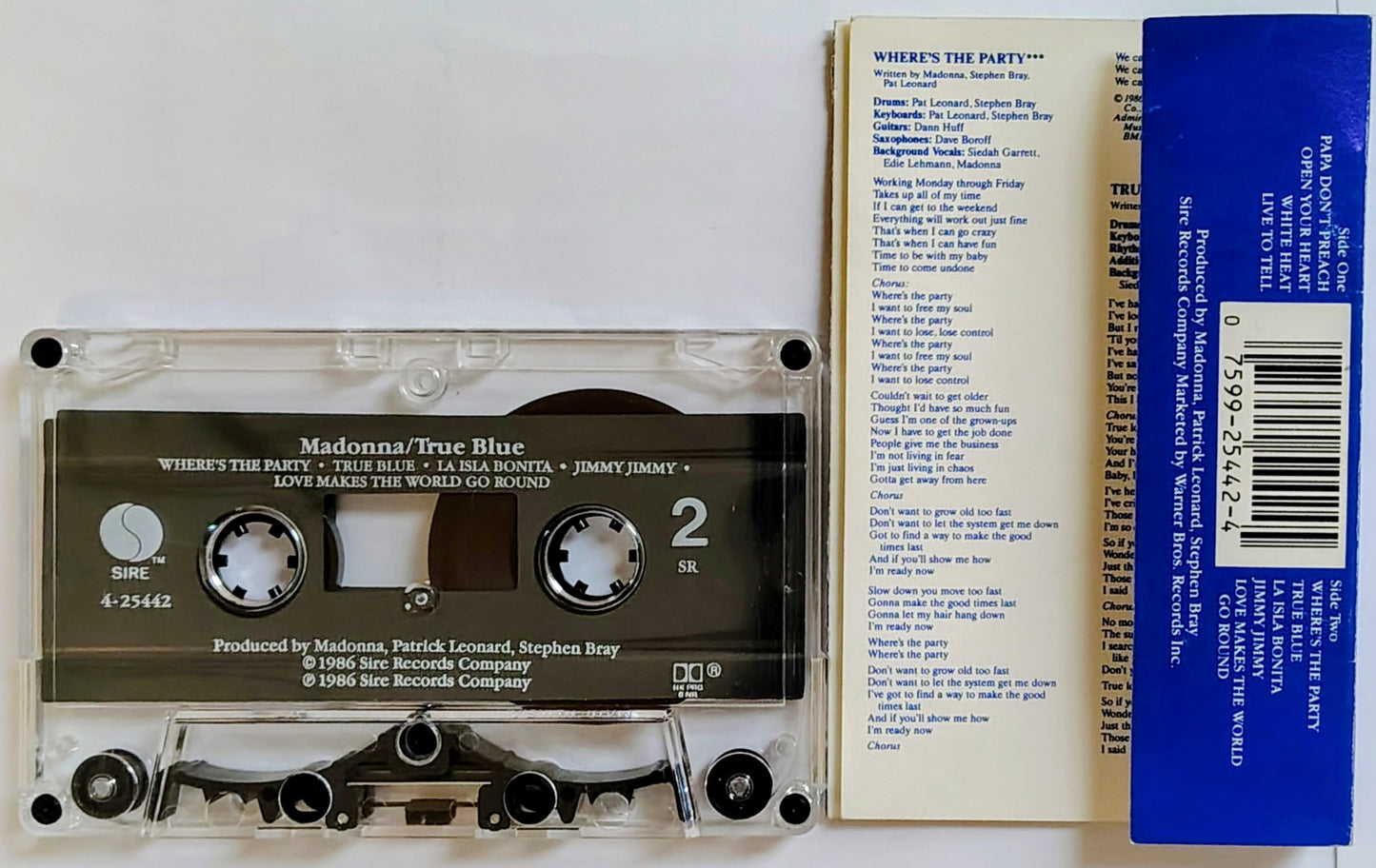 Madonna - "True Blue" - CASSETTE TAPE VG+/VG+