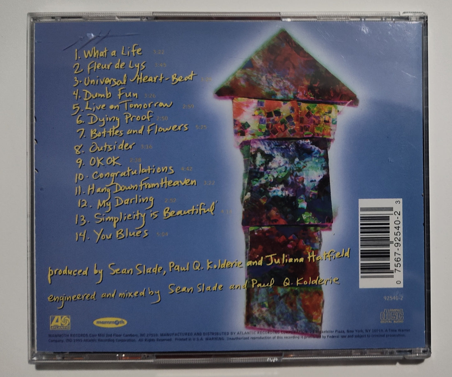 Juliana Hatfield - "Only Everything" - COMPACT DISC VG+/VG+