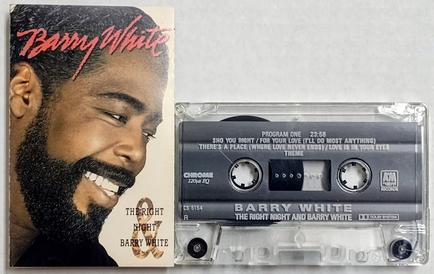 Barry White - “The Right Night” - CASSETTE TAPE VG+/NM