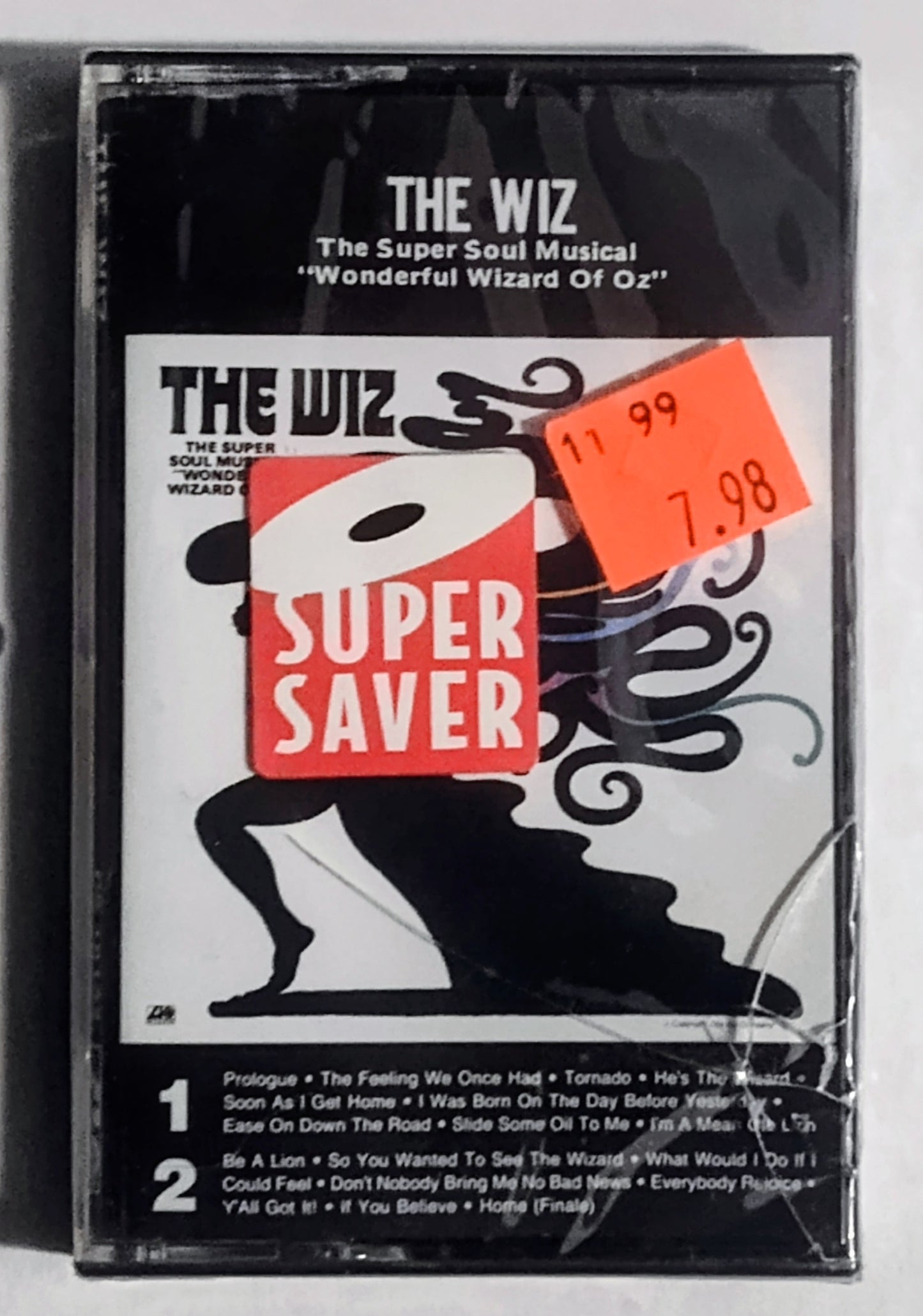 Various Artists - “The Wiz (The Super Soul Musical “Wonderful Wizard Of Oz”)” - CASSETTE TAPE VG+/M (Sealed; significant crack in front of case)