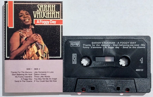 Sarah Vaughan - “A Foggy Day” - CASSETTE TAPE (Netherlands) VG+/VG+