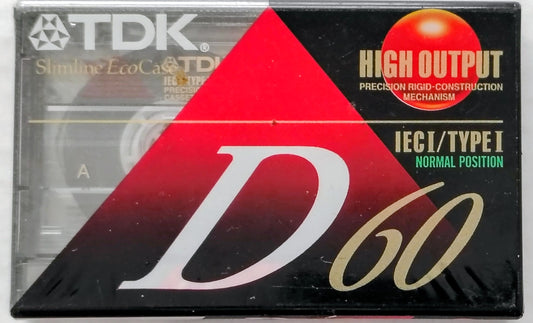 Blank - TDK D60 Normal Bias Type I (60-Minute; black label; Sealed)