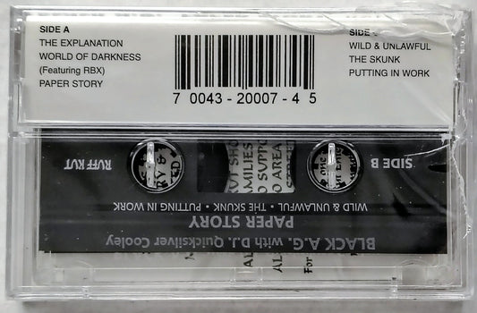 Black A.G. Featuring DJ Quicksilver Cooley - “Paper Story (EP)” - CASSETTE TAPE NM/M (Sealed with cracked case) *❄️* [Chicago, IL]
