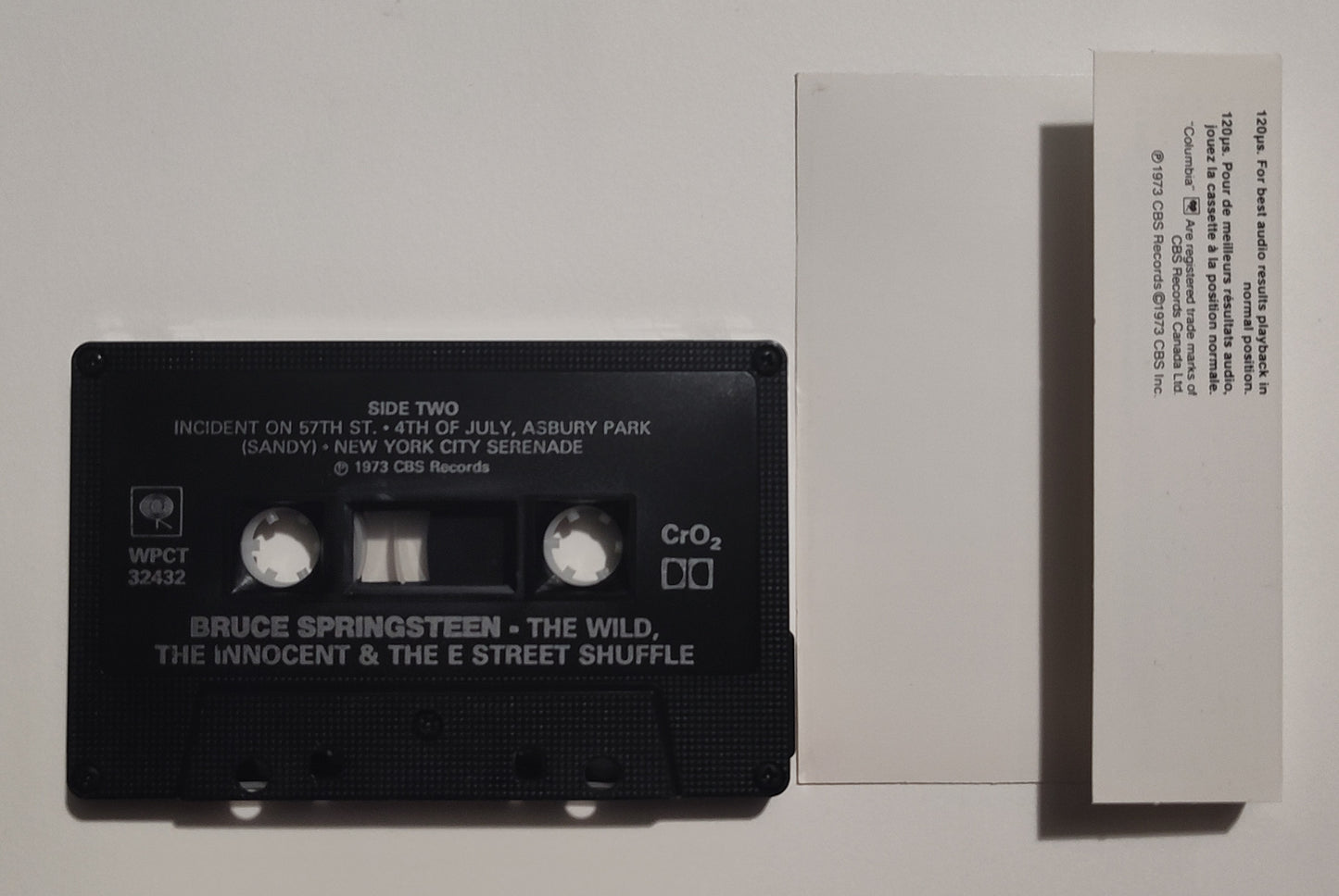 Bruce Springsteen - "The Wild, The Innocent And The E Street Shuffle" - CASSETTE TAPE (Canada; black shell; DOLBY) VG+/VG+
