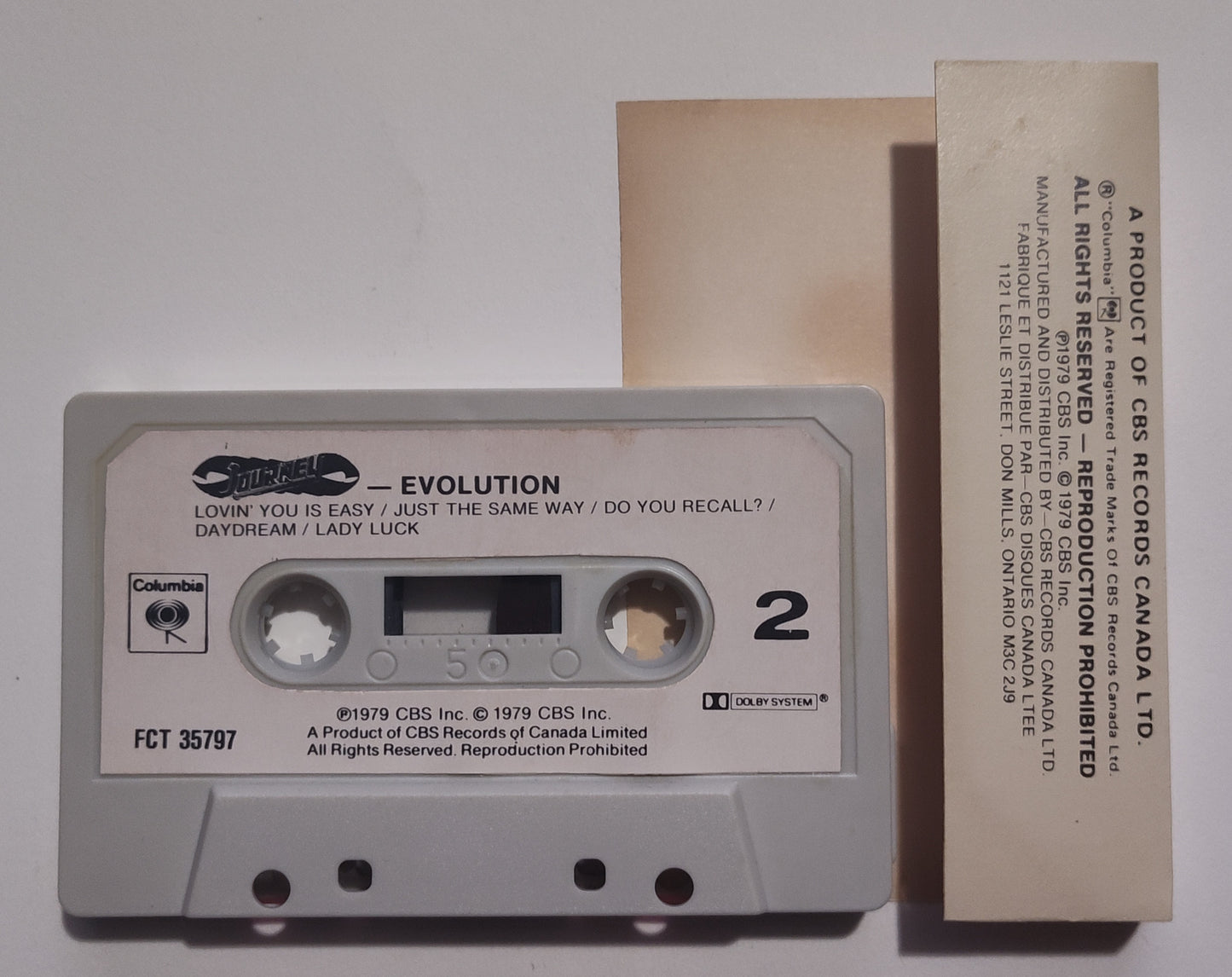 Journey - "Evolution" - CASSETTE TAPE (Canada; DOLBY) VG/VG