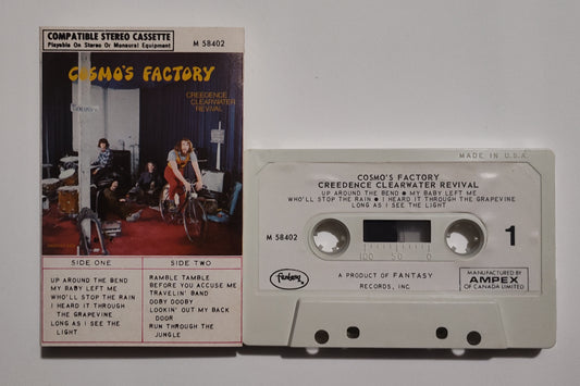 Creedence Clearwater Revival - "Cosmo's Factory" - CASSETTE TAPE (Canada; paper labels) NM/VG+