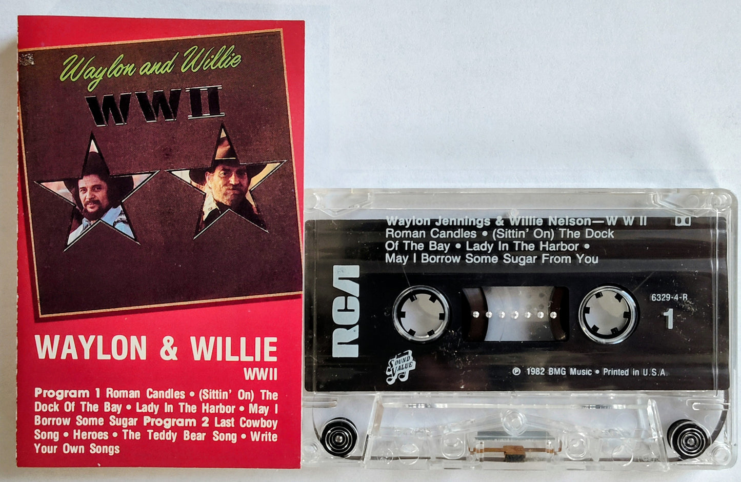 Waylon & Willie - “WWII” - CASSETTE TAPE VG+/VG+
