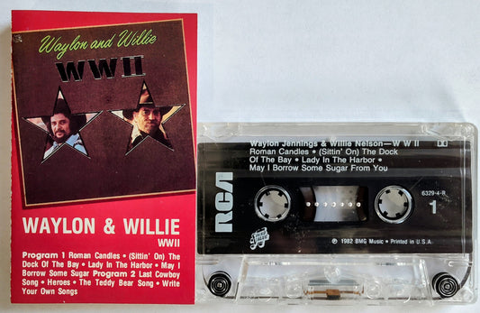 Waylon & Willie - “WWII” - CASSETTE TAPE VG+/VG+