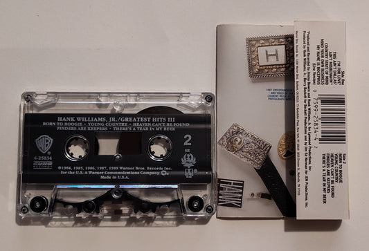Hank Williams Jr. - "Greatest Hits III" - CASSETTE TAPE (SR; DOLBY HX PRO B NR) VG+/VG+