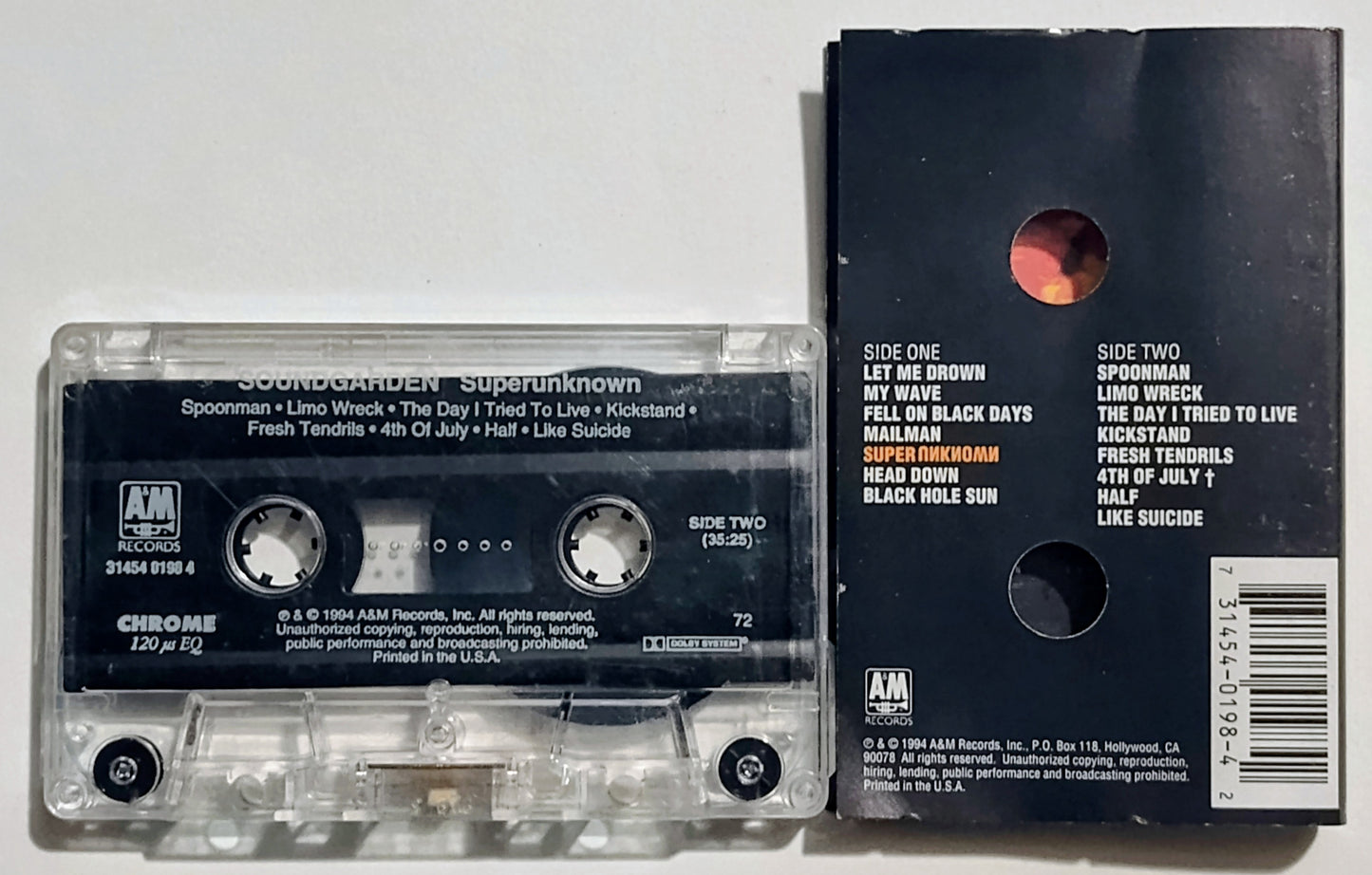 Soundgarden - "Superunknown" - CASSETTE TAPE VG/VG