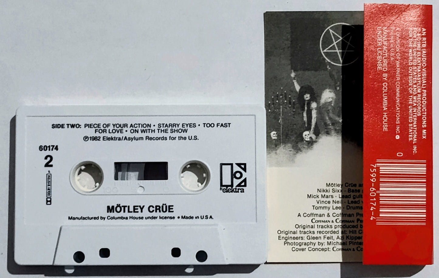 Motley Crue - “Too Fast For Love” - CASSETTE TAPE (Columbia House) NM/NM