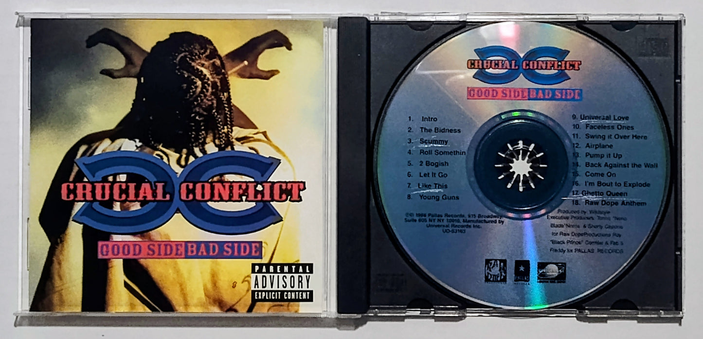 Crucial Conflict - “Good Side/Bad Side” - COMPACT DISC VG+/VG* (CD Has been professionally resurfaced; has marks on face of CD)