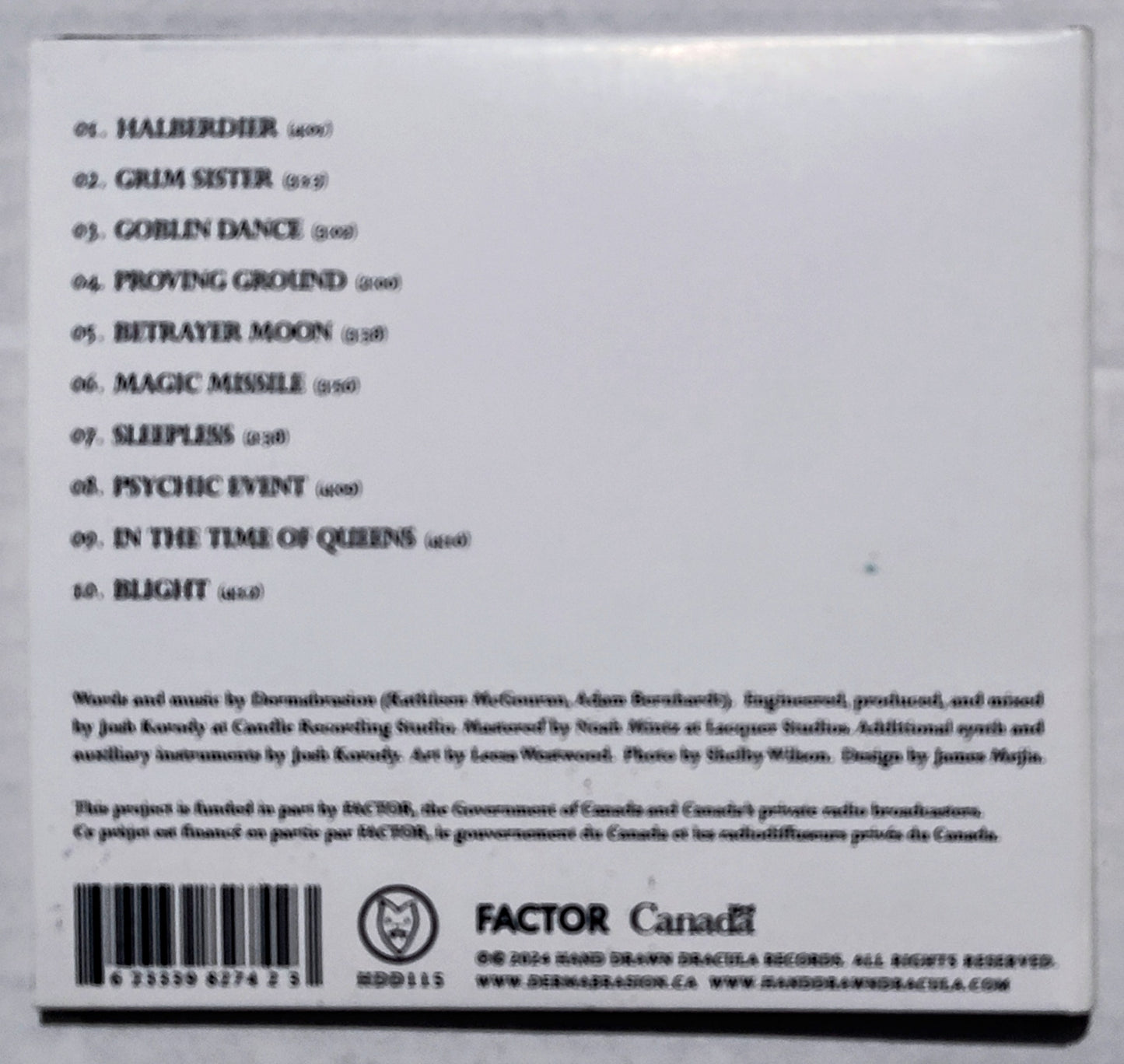 Dermabrasion - “Pain Behaviour” - INDIE COMPACT DISC VG+/VG+ (Canadian Dark Wave; my fav album of 2024)