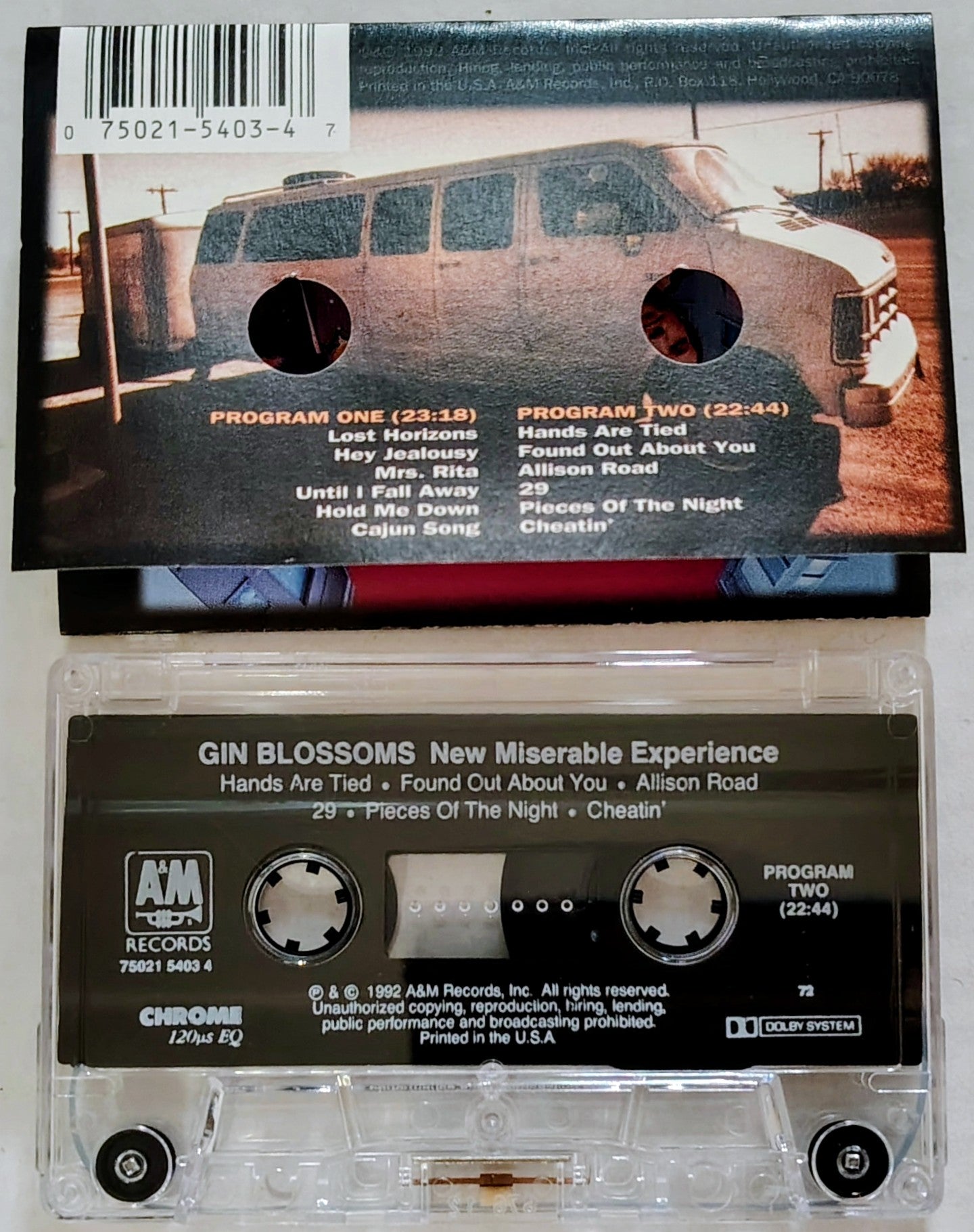Gin Blossoms - "New Miserable Experience" - CASSETTE TAPE VG+/VG+ *🚨*