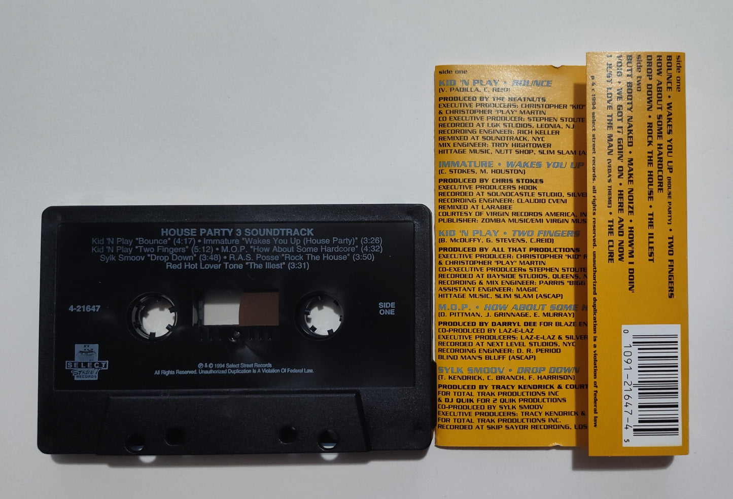 Various Artists - "House Party 3 Soundtrack" - CASSETTE TAPE NM/NM