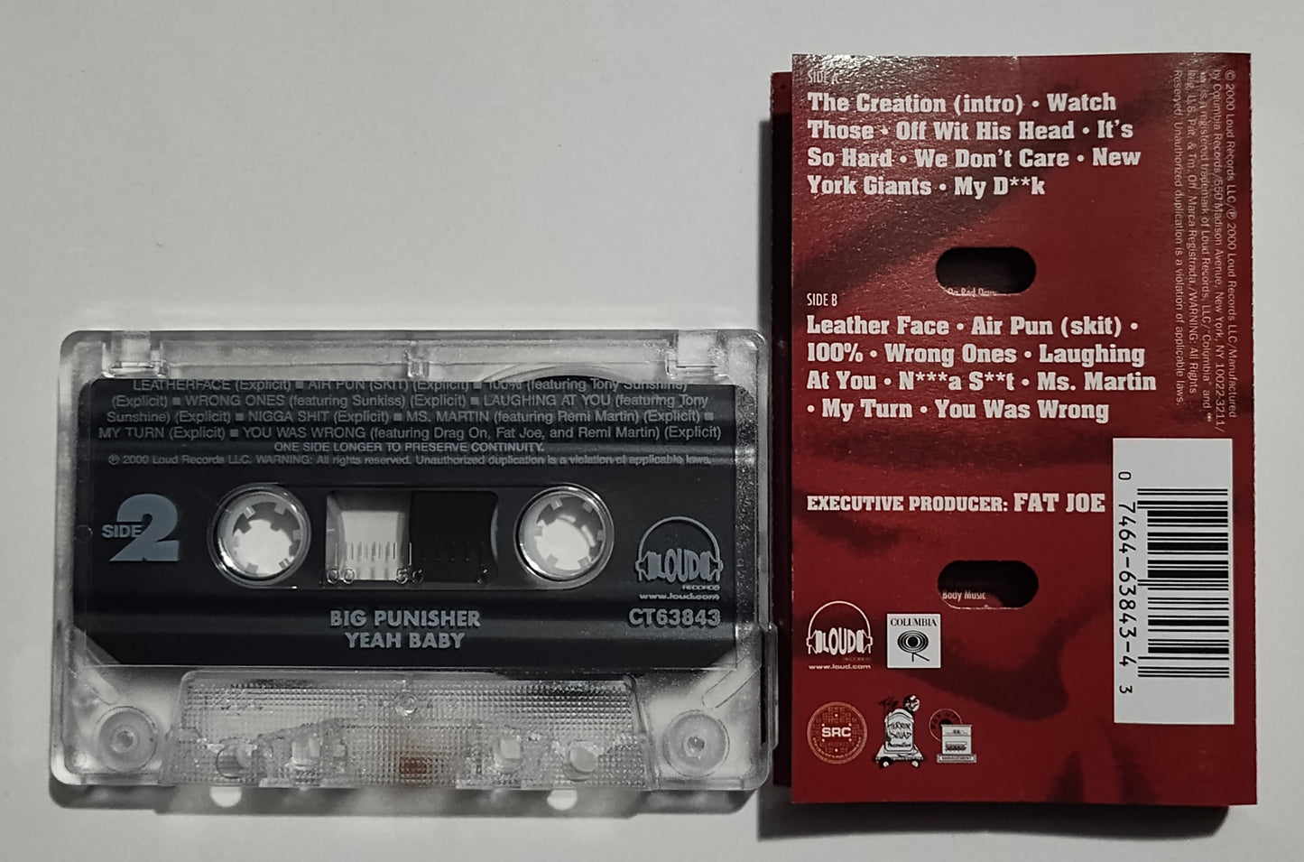 Big Pun - "Yeeeah Baby" - CASSETTE TAPE VG+/VG+