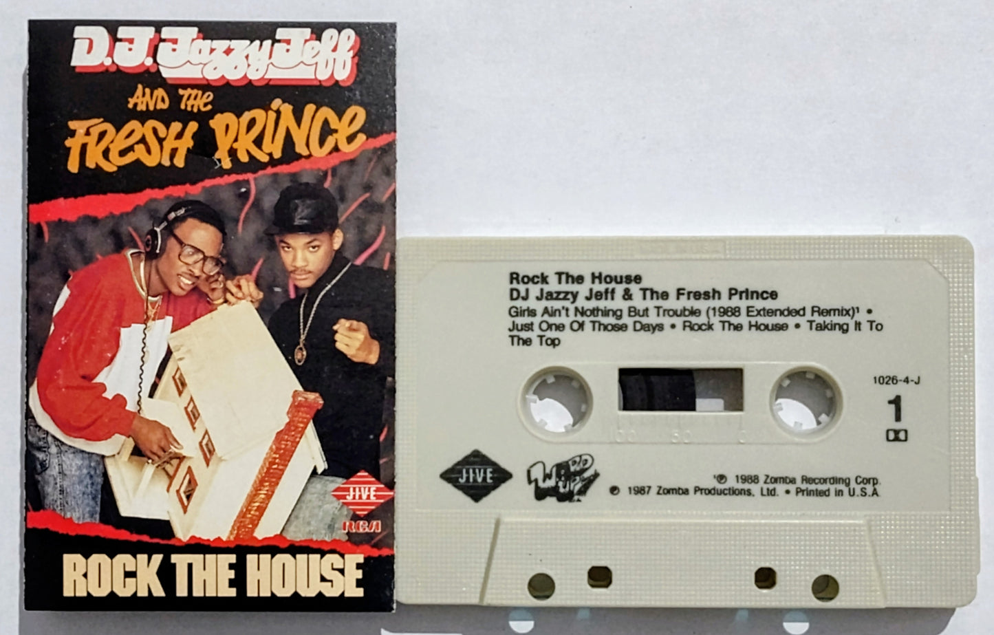 DJ Jazzy Jeff And The Fresh Prince - "Rock The House" - CASSETTE TAPE VG+/VG+