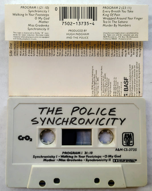 Police - "Synchronicity" - CASSETTE TAPE VG/VG+