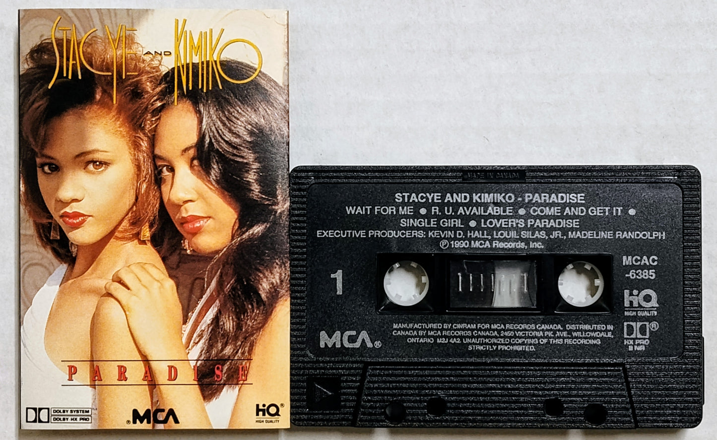 Stacye And Kimiko - “Paradise” - CASSETTE TAPE (Canada; black shell) VG+/VG+