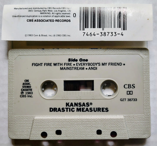 Kansas - “Drastic Measures” - CASSETTE TAPE VG/VG